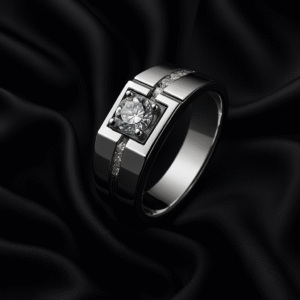 men’s sterling silver ring – refined design, quiet luxury