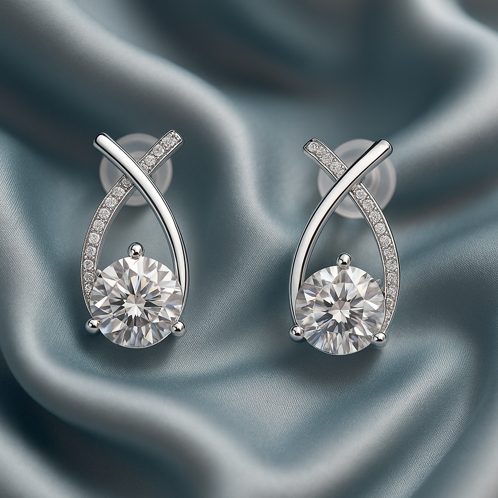 lumia moissanite earrings – 1 carat s925 silver platinum plated sparkling studs | luxury trendy gift for women lumia moissanite earrings – 1 carat s925 silver platinum plated sparkling studs | luxury trendy gift for women