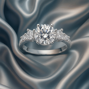 luminé – a 2 carat premium moissanite ring crafted from platinum plated s925 silver, radiant and diamond tester approved