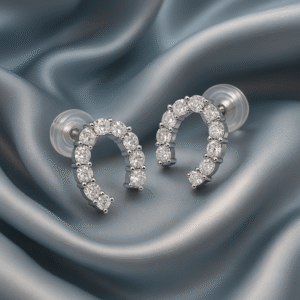 blissa moissanite earrings – top quality s925 silver platinum plated studs | elegant trendy sparkle tested with a diamond pen