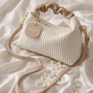 women’s crossbody bag – pu leather pleated cloud tote, elegant & casual