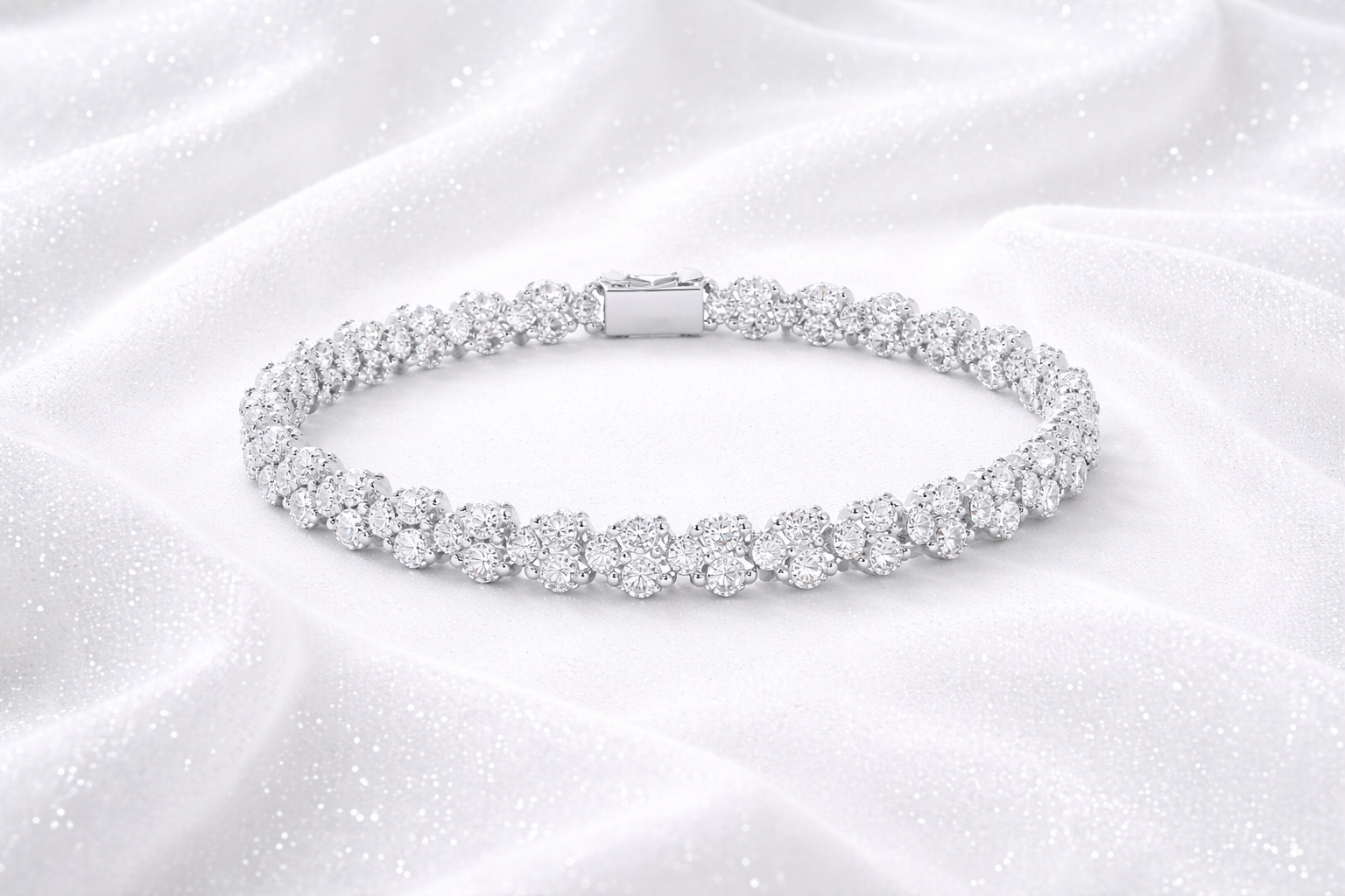 canon a fashionable and light luxury jewelry silver bracelet and bracelet set with top quality moissanite, s925 silver plated platinum canon a fashionable and light luxury jewelry silver bracelet and bracelet set with top quality moissanite, s925 silver plated platinum